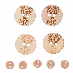 Набор деревянных пуговиц "Хэнд мейд" (АртУзор) Набор деревянных пуговиц "Хэнд мейд" (АртУзор)