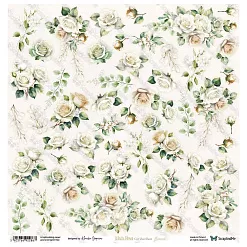 Бумага 30х30 см "White Roses. Flowers" (ScrapAndMe) Бумага 30х30 см "White Roses. Flowers" (ScrapAndMe)