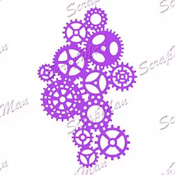 Нож для вырубки "Коллаж. Шестеренки" (Scrapman)