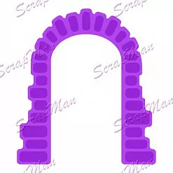 Нож для вырубки и тиснения "Кирпичная арка" (Scrapman)