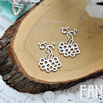 Набор украшений из чипборда "Ветка с ягодками 681" (Fantasy)