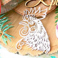 Украшение из чипборда "Петух" (ScrapКрым) Украшение из чипборда "Петух" (ScrapКрым)