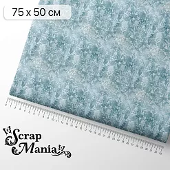 Отрез ткани 75х50 см "Рождество у волшебников. Морозный рисунок" (ScrapMania)