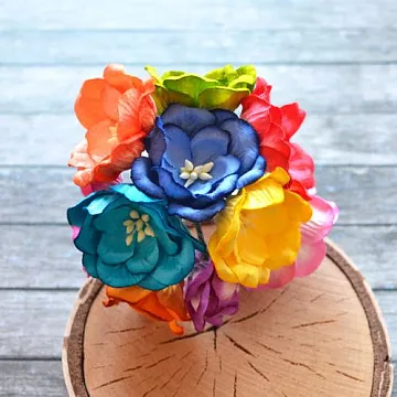 Букет магнолий "Яркий микс", 10 шт (Craft)