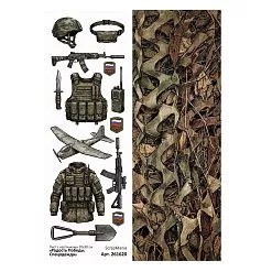 Лист с картинками 10х30 см "Радость Победы. Спецодежда" (ScrapMania)