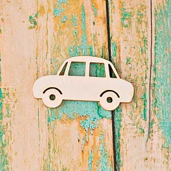 Украшение из чипборда "Машинка" (ScrapКрым)