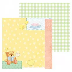 Бумага 15х15 см "Веселое настроение. Мишка и книжка" (АртУзор)