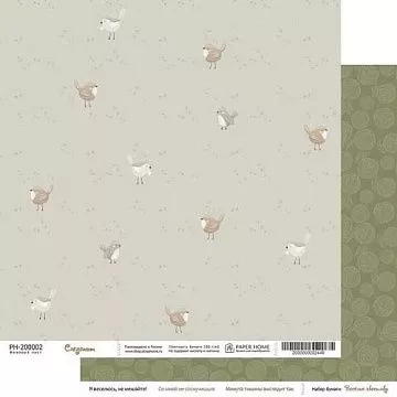 Бумага 20х20 см "Веселые хвостики. Следопыт" (PaperHome)