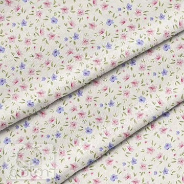 Отрез ткани 79х50 см "Розовые незабудки" (Cotton)