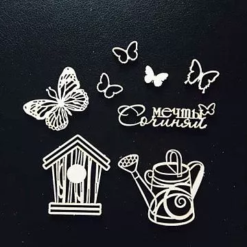 Набор украшений из чипборда "Сочиняй мечты" (Fleur-design)