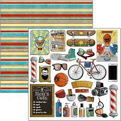 Набор бумаги 30х30 см "Hipster", 12 листов (Ciao bella)