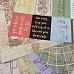 Набор бумаги с фольгированием 30х30 см "World maps 1/2", 18 листов (DCWV)