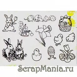 Набор штампов Folia "Пасха"