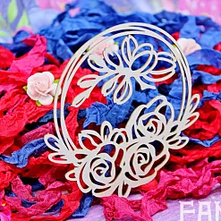 Набор украшений из чипборда "Рамка с розами 2" (Fantasy)