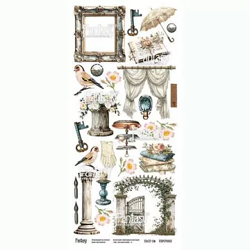 Бумага 13х27 см "Винтажная рапсодия 2" (Fantasy)