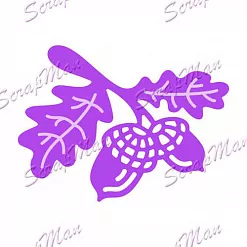 Нож для вырубки и тиснения "Ветка дуба" (Scrapman)