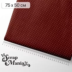 Отрез ткани 75х50 см "Мужской винтаж. Бордовый в точку" (ScrapMania) Отрез ткани 75х50 см "Мужской винтаж. Бордовый в точку" (ScrapMania)