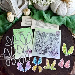 Штамп "На крыльях №2", 6х2 см (AgiArt)