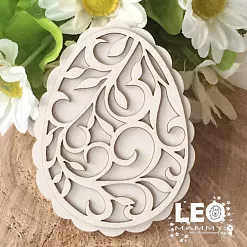 Чипборд "Яйцо ажурное из двух частей" (LeoMammy)