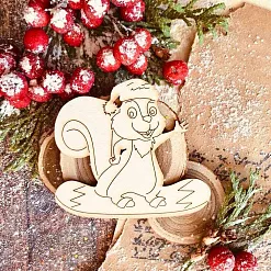 Чипборд "Бельчонок на сноуборде", 6,7х5,9 см (WoodHome) Чипборд "Бельчонок на сноуборде", 6,7х5,9 см (WoodHome)