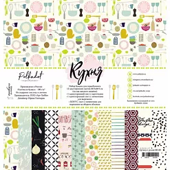 Набор бумаги 30х30 см "Кухня", 14 листов (Polkadot)