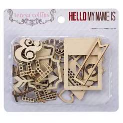 Набор деревянных украшений "Кладовая полезностей" (Teresa Collins)