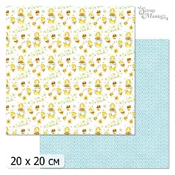 20х20 Бумага "Пчелки. Дизайн 3" (ScrapMania) 20х20 Бумага "Пчелки. Дизайн 3" (ScrapMania)