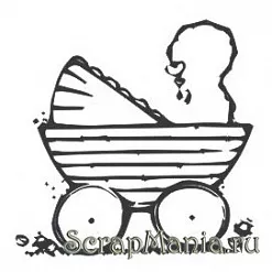 Штамп "Детская коляска" (Скрапклуб)