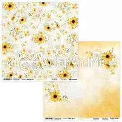 Набор бумаги 30х30 см "Sunflowers", 5 листов (ScrapAndMe) Набор бумаги 30х30 см "Sunflowers", 5 листов (ScrapAndMe)
