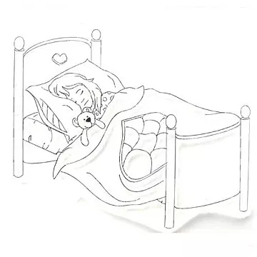 Штамп "Спящая девочка" (Студия "Елена")