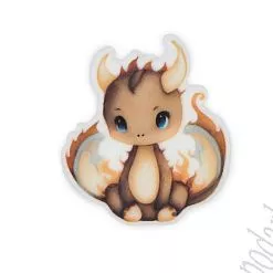 Акриловое украшение "Дракончик бежевый", 3,2х2,9 см Акриловое украшение "Дракончик бежевый", 3,2х2,9 см