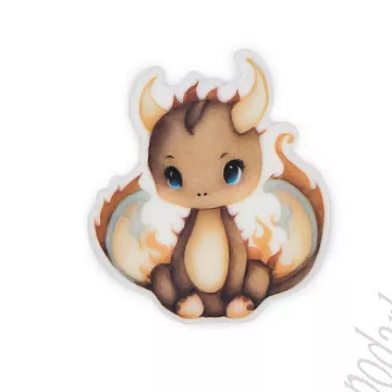 Акриловое украшение "Дракончик бежевый", 3,2х2,9 см