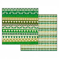 УЦЕНКА Бумага "Северный край. Бордюры в зеленом" (Stamperia) УЦЕНКА Бумага "Северный край. Бордюры в зеленом" (Stamperia)