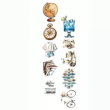 Бумага 6х30 см "Memories from the Trip 04. Для вырезания" (Alchemy of Art)