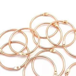 Набор колец для альбома "Розовое золото", 44 мм (HobbyCr)