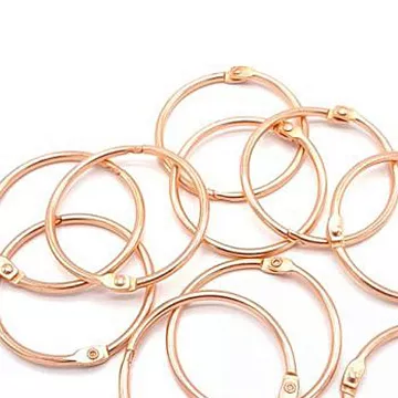 Набор колец для альбома "Розовое золото", 44 мм (HobbyCr)