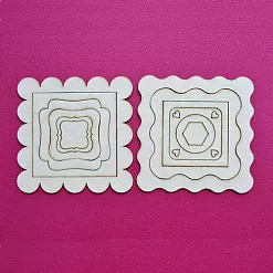 Набор украшений из чипборда "Рамочки квадратные" (Скрап Малина)