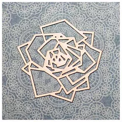 Украшение из чипборда "Роза" (GoldenHands)