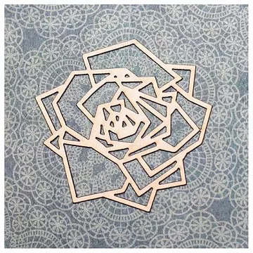 Украшение из чипборда "Роза" (GoldenHands)