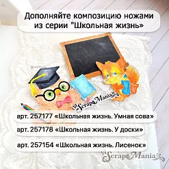 Нож "Школьная жизнь. Умная сова", 5,3х5,6 см (ScrapMania)