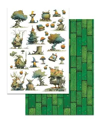 Набор бумаги А4 "Лукоморье", 8 листов (ScrapMania) Набор бумаги А4 "Лукоморье", 8 листов (ScrapMania)