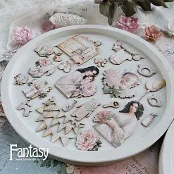 Набор тканевого чипборда "Мамино счастье 51", 23 шт (Fantasy)