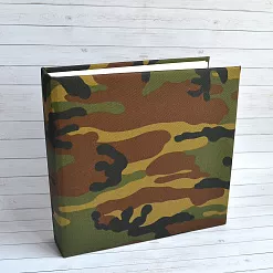 Заготовка для альбома 20х20 см "Дембельский альбом. Зеленый камуфляж" 11 разворотов