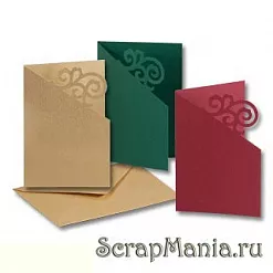 Заготовка для открытки с фигурным элементом, 5 шт. Цвет: кремовый 