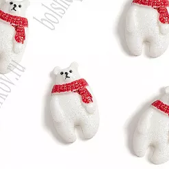 Акриловое украшение "Мишка", 3х2 см, 1 шт