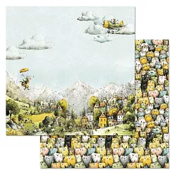 Набор бумаги 20х20 см "СуперБабушка", 12 листов (ScrapMania)