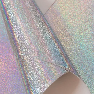Отрез экокожи А4 "Голография. Серебро 1"