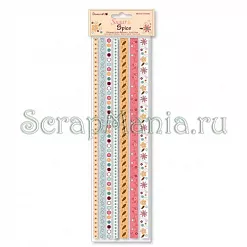 Набор лент текстильных самоклеящихся "Сахар и специи"