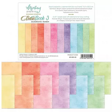Набор бумаги 15х20 см "Basic Book 3", 24 листа (Mintay)