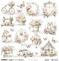 Бумага 30х30 см "Sunny Blooms. Elements 4" (ScrapAndMe)